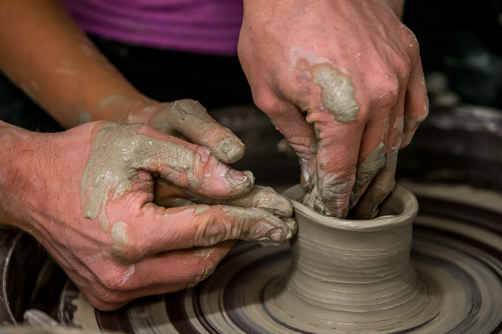Steve Diamond Elements Clay Hands At Pottery Wheel